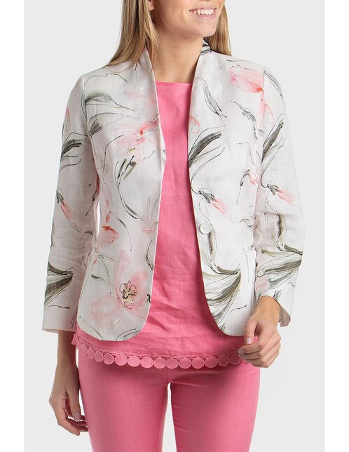 Saco Punt Roma lino rosa con diseño floral en Liverpool