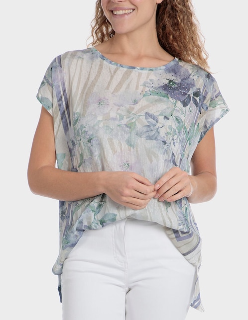 Blusa Punt Roma manga corta para mujer Liverpool