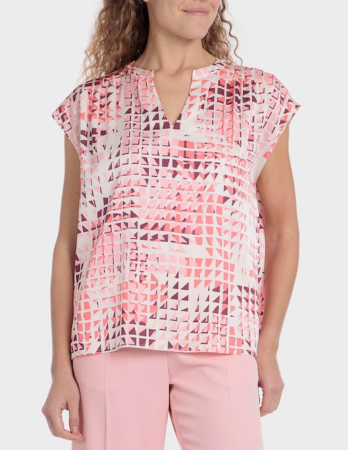 Blusa Punt Roma manga corta para mujer