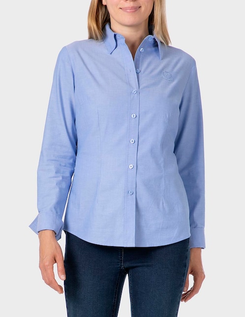 Blusa camisera manga larga para mujer 1