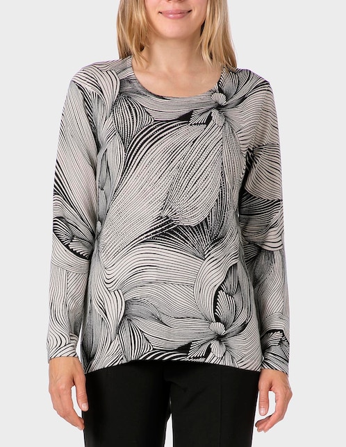 Suéter cuello redondo para mujer 1