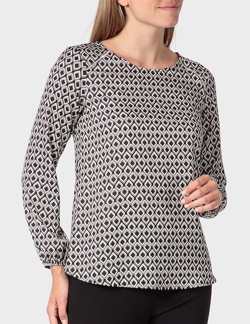 Blusa Punt Roma manga larga para mujer