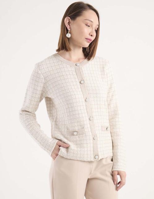Suéter cuello redondo para mujer