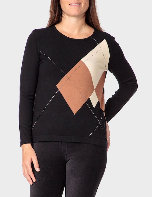 Suéter cuello redondo para mujer