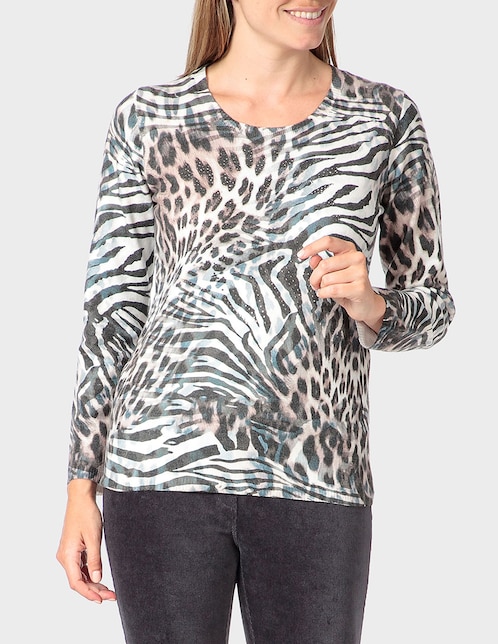 Suéter cuello redondo para mujer 1