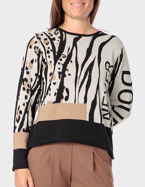 Suéter cuello redondo para mujer 1