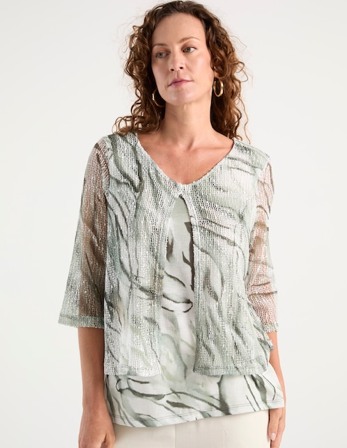 Blusa manga 3/4 para mujer 1