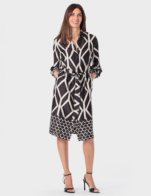 Vestido 3/4 casual Punt Roma para mujer