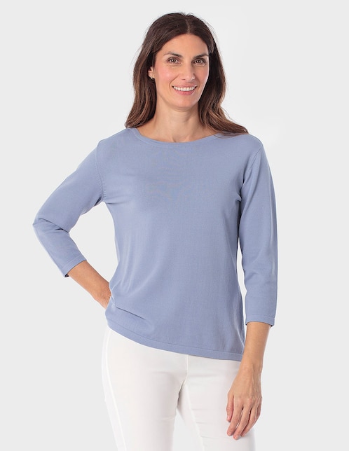 Suéter cuello redondo para mujer 1