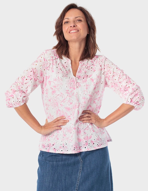 PUNT ROMA Blusa Punt Roma manga 3/4 para mujer