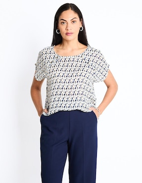 Blusa Punt Roma Maga Corta Para Mujer