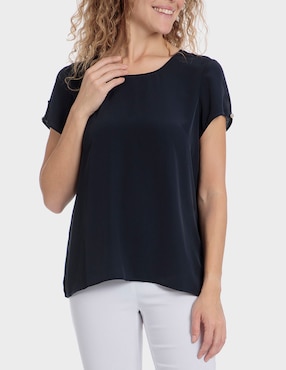 Blusa Punt Roma Manga Corta Para Mujer