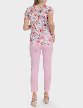 Pantalón capri Punt Roma slim para mujer