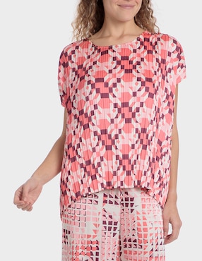 Blusa Punt Roma Manga corta para mujer