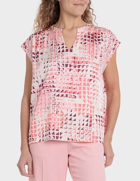 Blusa Punt Roma manga corta para mujer
