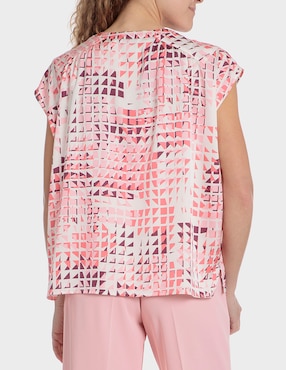 Blusa Punt Roma manga corta para mujer