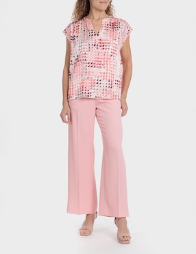 Blusa Punt Roma manga corta para mujer
