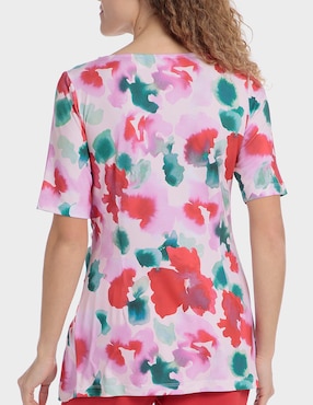Blusa Punt Roma manga corta para mujer
