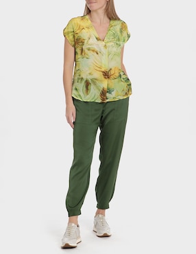 Blusa Punt Roma manga corta para mujer