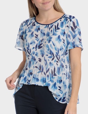 Blusa Punt Roma manga corta para mujer