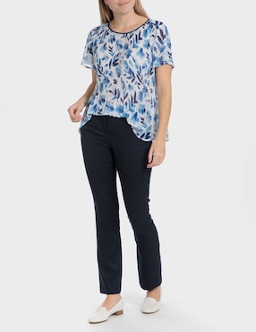 Blusa Punt Roma manga corta para mujer