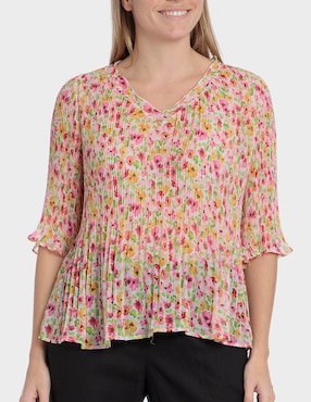 Blusa Punt Roma manga 3/4 para mujer