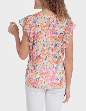 Blusa Punt Roma manga corta para mujer