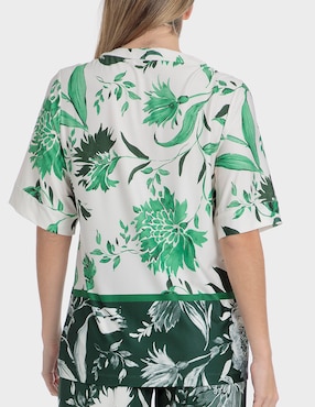 Blusa Punt Roma manga al codo para mujer