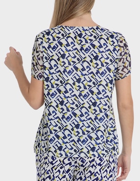 Playera manga corta Punt Roma cuello redondo para mujer