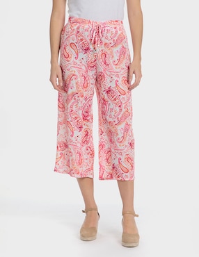 Pantalón capri Punt Roma amplio para mujer