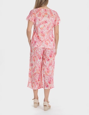 Pantalón capri Punt Roma amplio para mujer