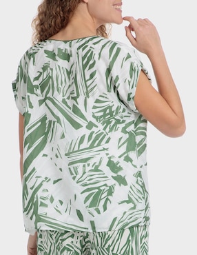 Blusa Punt Roma manga corta para mujer