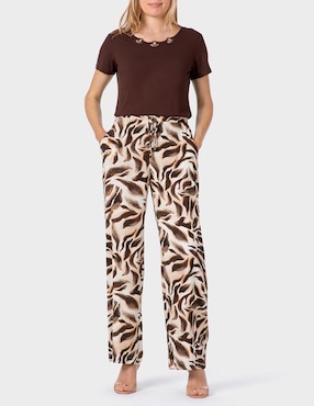 Pantalón Punt Roma straight para mujer