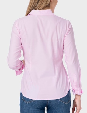 Blusa camisera Punt Roma manga larga para mujer