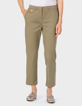 Pantalón capri Punt Roma straight para mujer