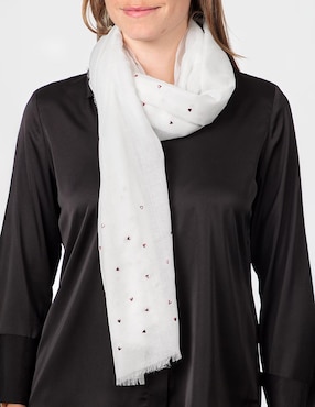 Pashmina Punt Roma con estampado liso para mujer