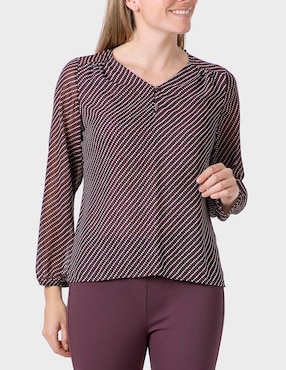 Blusa Punt Roma manga larga para mujer