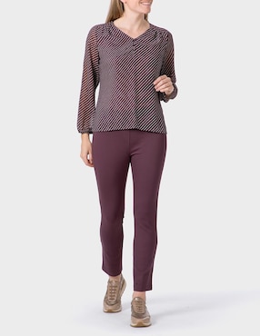 Blusa Punt Roma manga larga para mujer