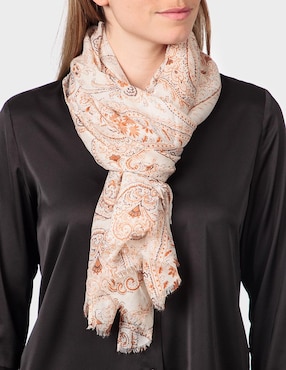 Pashmina Punt Roma estampada de algodón para mujer