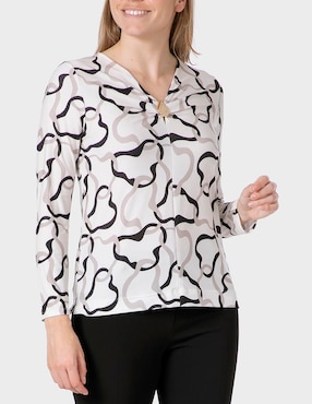 Blusa Punt Roma manga larga para mujer
