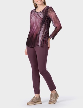 Blusa Punt Roma manga larga para mujer