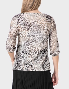 Blusa Punt Roma manga al codo para mujer