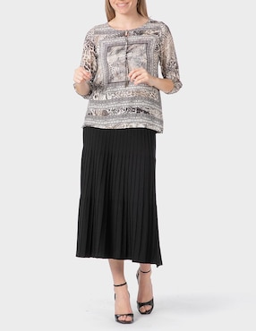 Blusa Punt Roma manga al codo para mujer