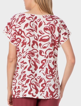 Blusa Punt Roma manga corta para mujer