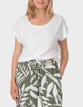 Blusa Punt Roma manga corta para mujer