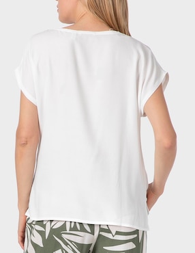 Blusa Punt Roma manga corta para mujer