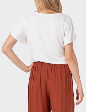 Blusa Punt Roma manga corta para mujer