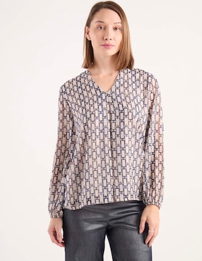Blusa Punt Roma manga larga para mujer
