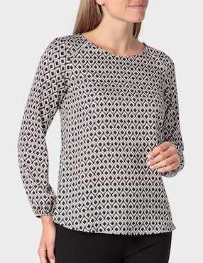 Blusa Punt Roma manga larga para mujer