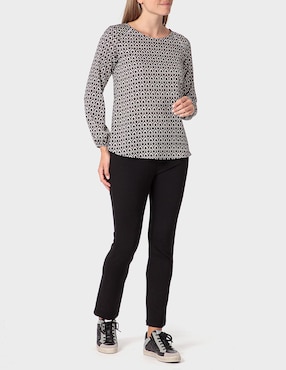 Blusa Punt Roma manga larga para mujer